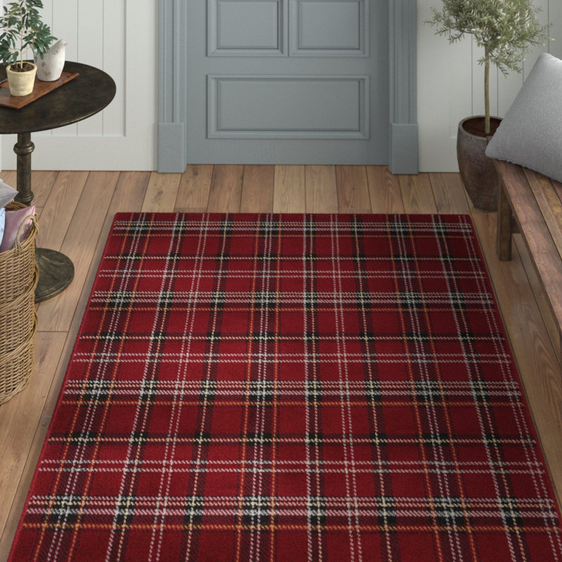 Laurel Foundry Modern Farmhouse Longmont Plaid Red Area Rug & Reviews